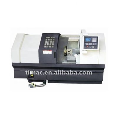 Torno CNC de funcionamiento completo con 8 estaciones de postes de herramientas y características avanzadas Tipo de cama inclinada