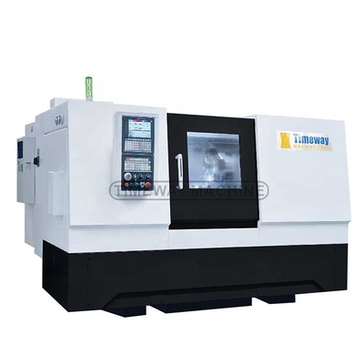Capacidad de mecanizado de carga media Máquina de torno CNC de tipo inclinado con nariz de husillo A2-5