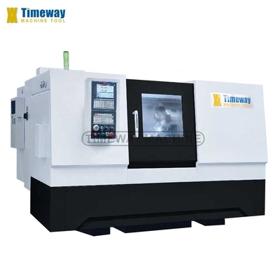 Capacidad de mecanizado de carga media Máquina de torno CNC de tipo inclinado con nariz de husillo A2-5
