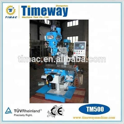 3 Ejes TIMEWAY H/V cabeza de molino torreta fresadora TM500 con voltaje personalizable