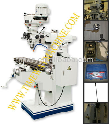 Máquina de fresado de torreta vertical M330A con R8 Espindle Taper y tamaño de mesa 330x1370