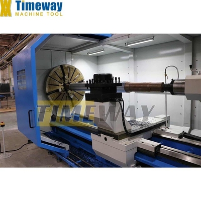 Máquina de torno horizontal CNC de gran tamaño ideal para trabajos pesados y de precisión