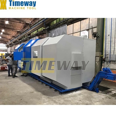 Máquina de torno horizontal CNC de gran tamaño ideal para trabajos pesados y de precisión