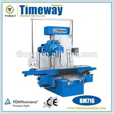 Máquina de fresado de tipo de cama de broca cónica ISO50 BM716 para fresado vertical versátil
