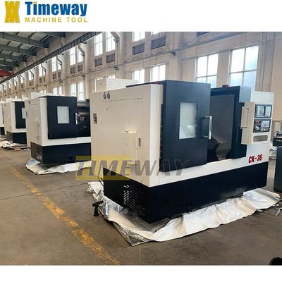 Torno CNC de doble husillo 12 estaciones de postes de herramientas de lecho de pizarra CK-36 para la fabricación de piezas finales