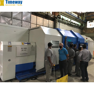 Procesamiento de metales de trabajo pesado simplificado cama plana máquina de torno horizontal CNC AK-1600B