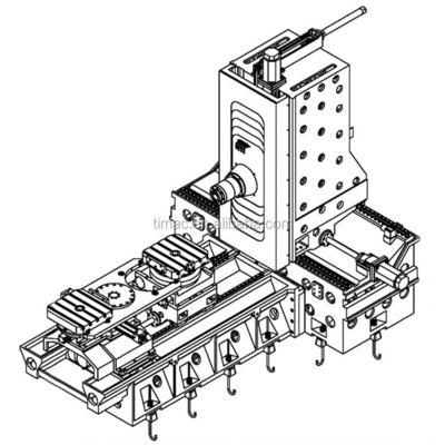 Mesa de intercambio CNC Centro de la máquina de perforación horizontal con 500 a 6000 rpm Velocidad del husillo