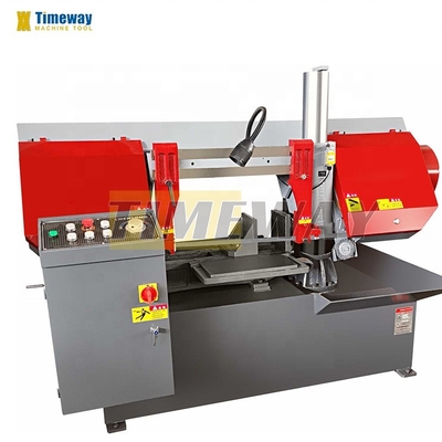0.75kw Motor hidráulico semiautomático de doble columna de banda de sierra para el corte de precisión