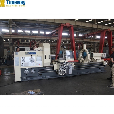 Mecanizado con el torno horizontal de trabajo pesado AL-1000B Max. longitud de la pieza de trabajo 12000mm
