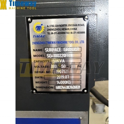Normal CNC de alta precisión tipo de columna móvil de superficie rectificadora SG-100220FR 14000KG peso