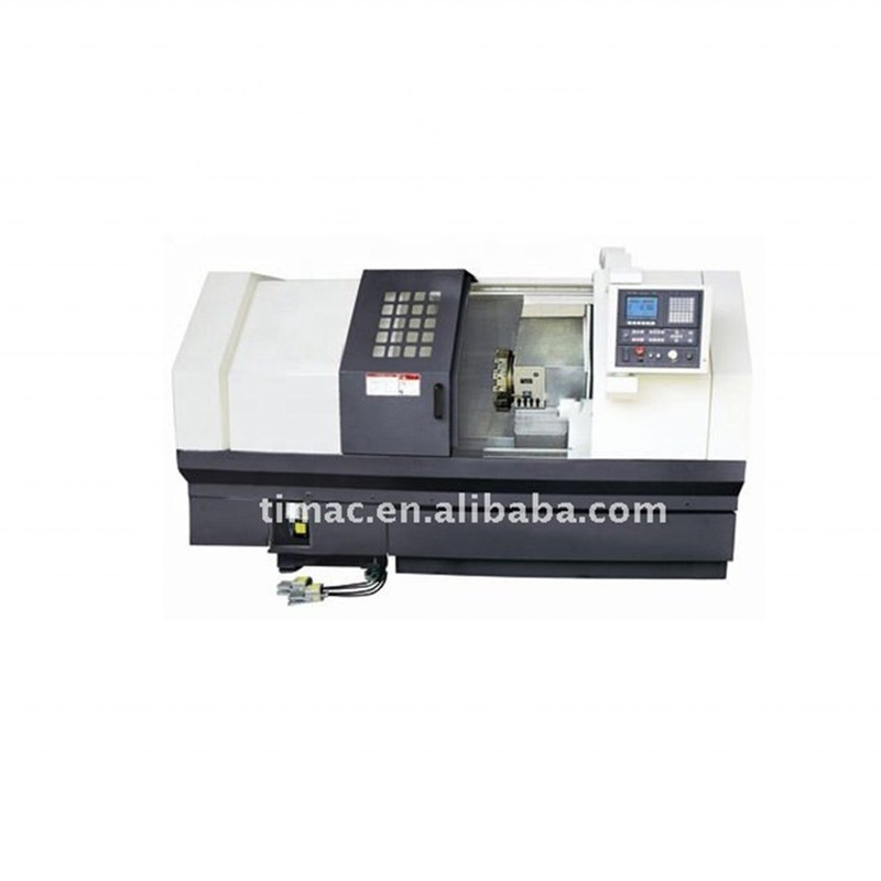 Torno CNC de funcionamiento completo con 8 estaciones de postes de herramientas y características avanzadas Tipo de cama inclinada