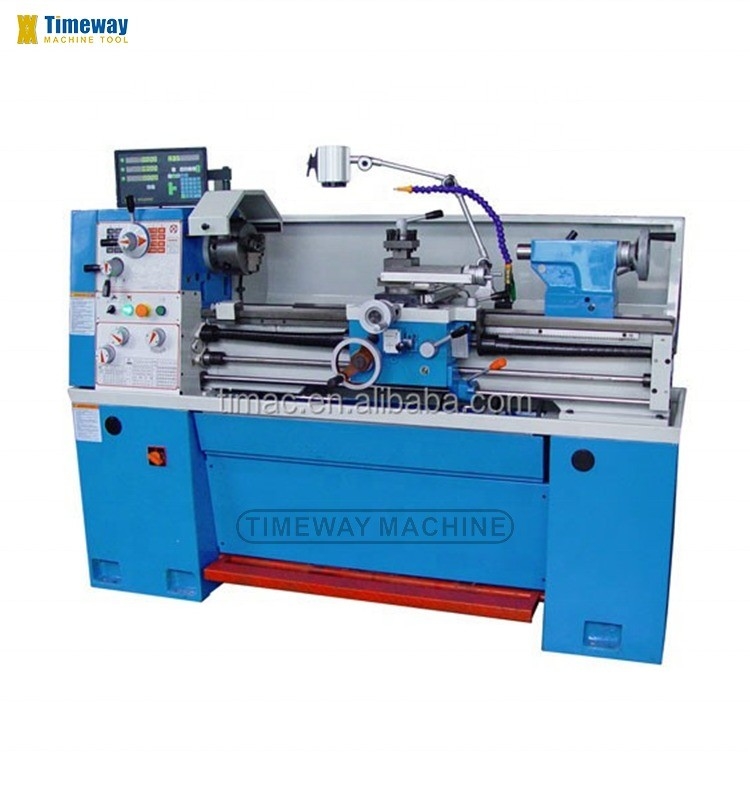 T-1440B Torno del motor con cabeza de engranaje de precisión con diámetro de oscilación de 220 mm sobre el deslizamiento transversal