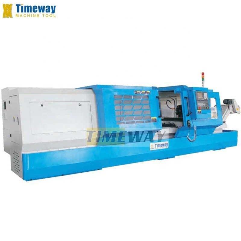 Torno CNC de cama plana de alta precisión con sistema de control CNC GSK y potencia del motor de husillo de 11kW