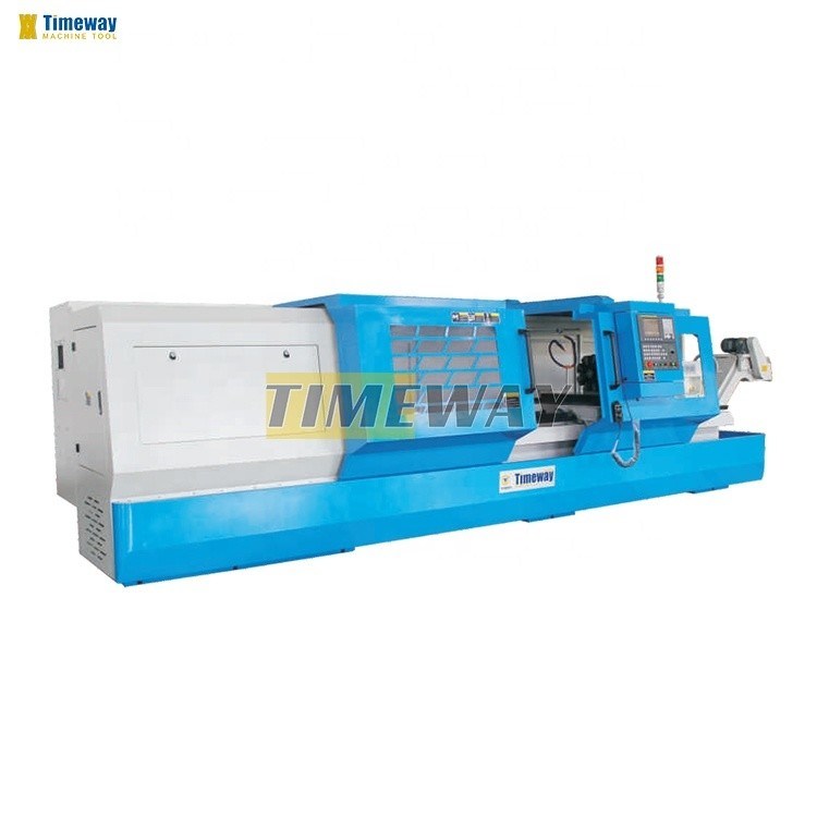 Máquina de torneado de torno CNC de 2 ejes horizontal de lecho plano para torneado de alta precisión