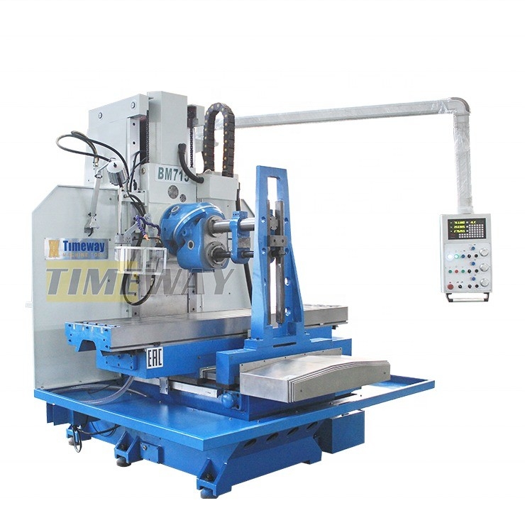 670 mm de recorrido transversal y eje de cama de metal tipo fresadora BM715 para la producción industrial