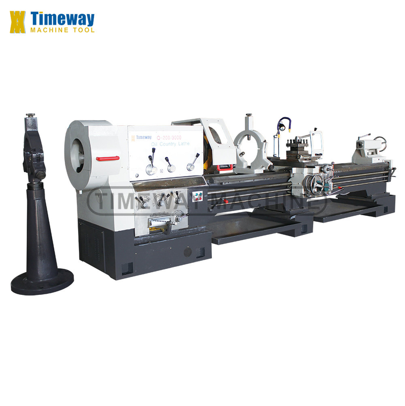 Torno de roscado de tubería de minería de energía Q-200 550 mm Ancho de la cama para un proceso de roscado suave