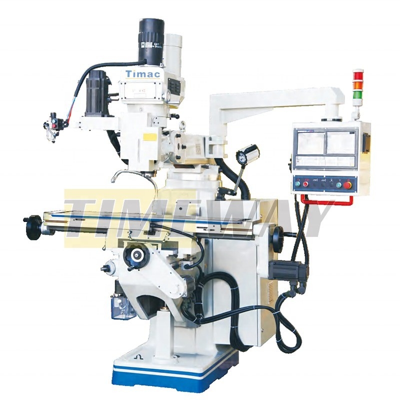 Máquina de fresado de torretas CNC de alta precisión de mesa móvil KTM250 salida para mecanizado de metales