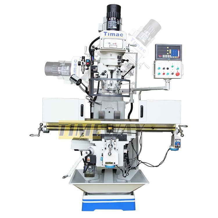 Máquina de fresado de torreta vertical universal de velocidad variable con potencia del motor principal de 3,7 kW