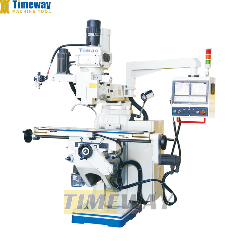 Industria CNC Metal vertical Torreta Universal Fresadora KTM230 con ángulo de giro de ± 90°