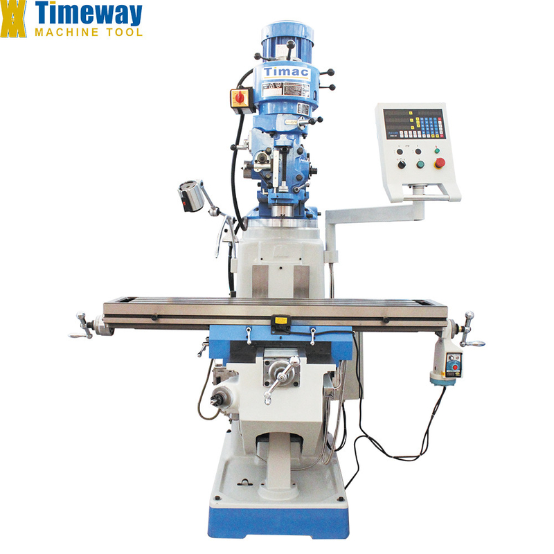 Timeway M250 Máquina de fresado de torreta manual de alta precisión para viajes de mesa de 920/1000 mm