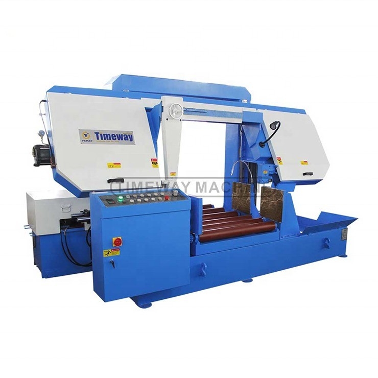 0.75kw Motor hidráulico semiautomático de doble columna de banda de sierra para el corte de precisión